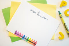 Personalized Stationery - Set of 10 Flat Note Cards